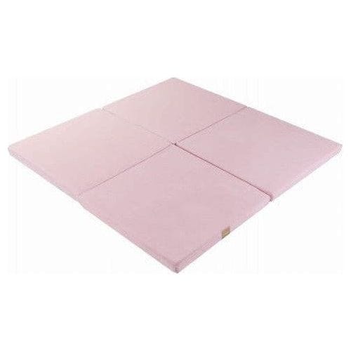 Meow Baby Square Foldable Baby Play Mat in pink on floor