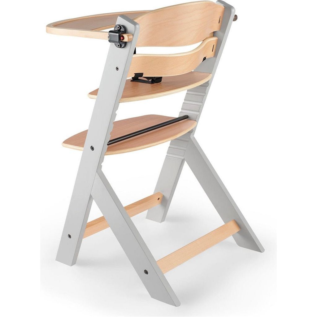 Kinderkraft Enock High Chair - Grey Wood rear left
