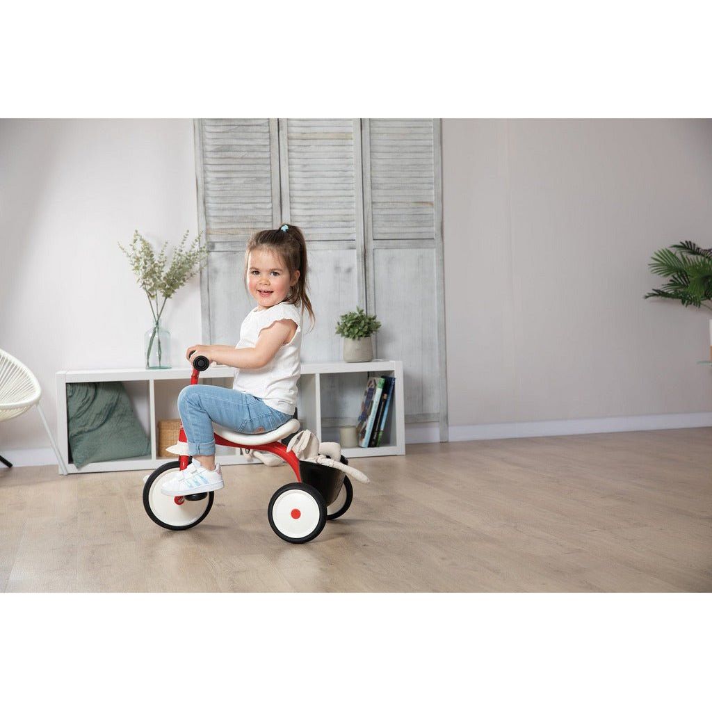 girls riding Smoby Rookie Tricycle