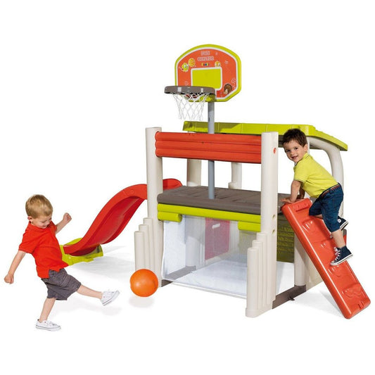 boys playing Smoby Fun Centre
