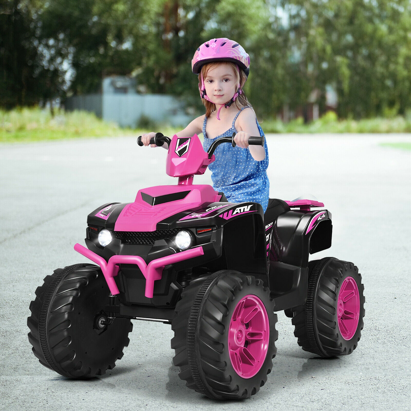 12v Electric Kids Ride On ATV Quad Bike Pink