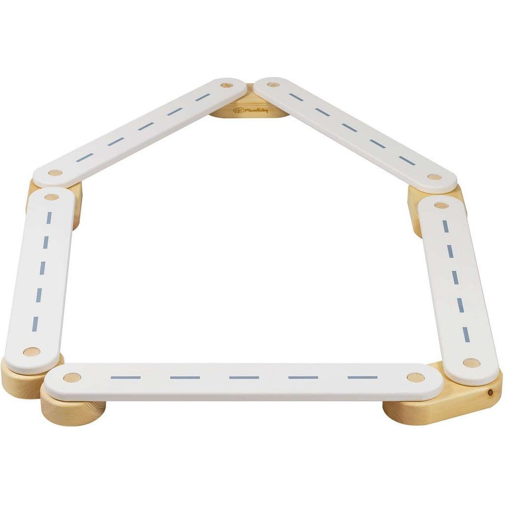 Wooden Balance Beam - 5 Piece Set in white