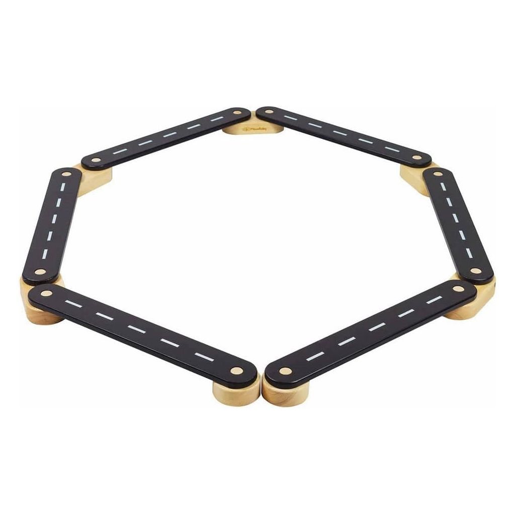 Wooden Balance Beam - 6 Piece Set in black reverse