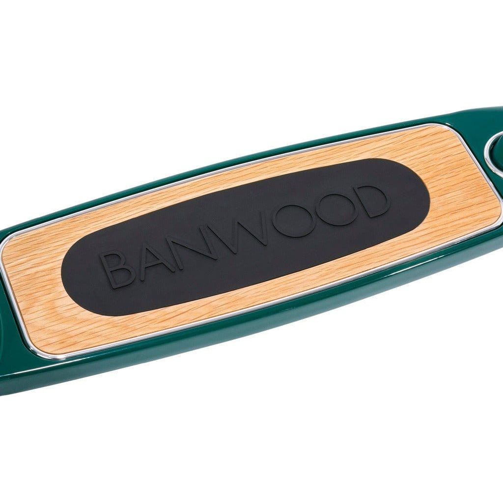 Banwood Scooter Age 3+ in Green, deck with logo