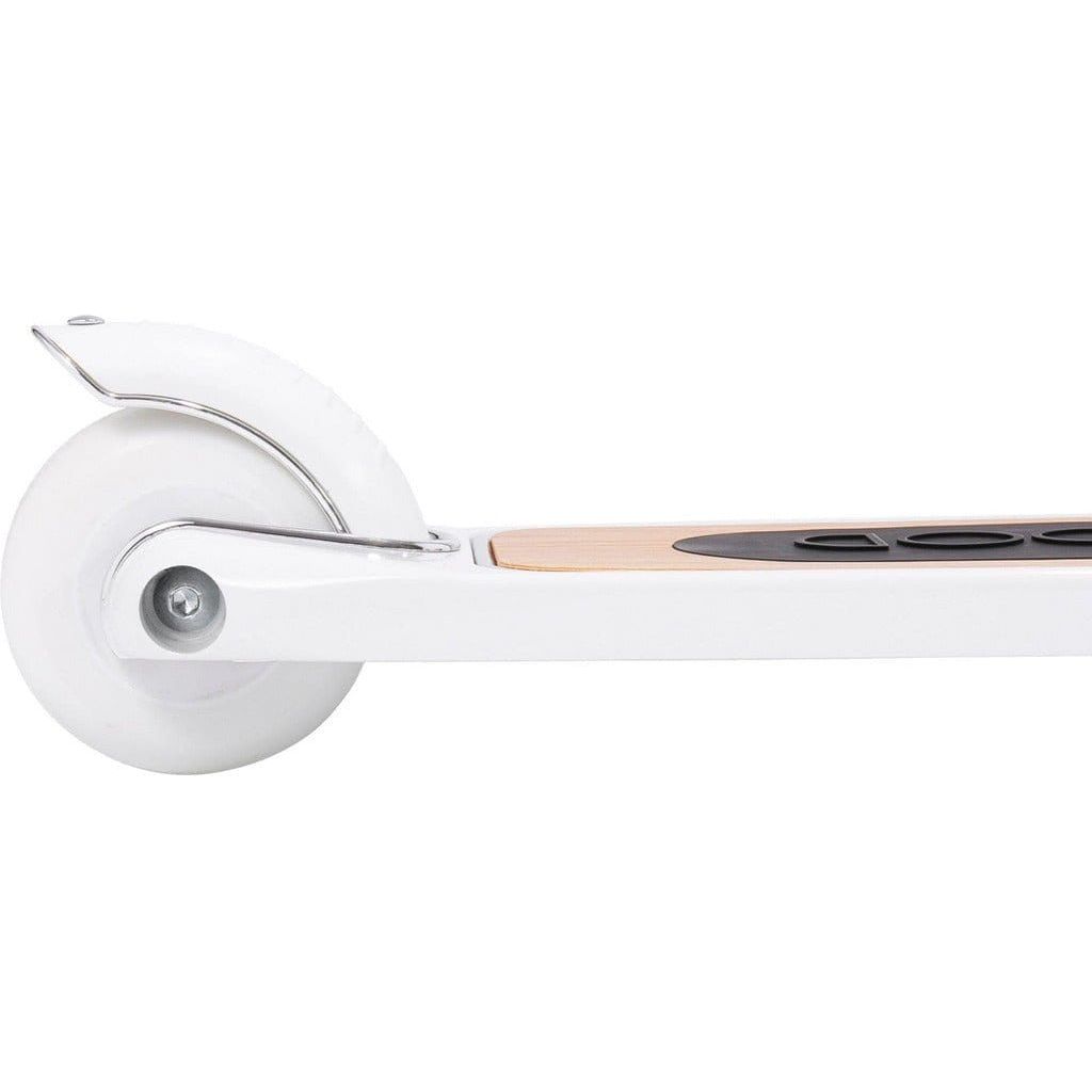 Banwood Scooter Age 3+ in White rear wheel close up