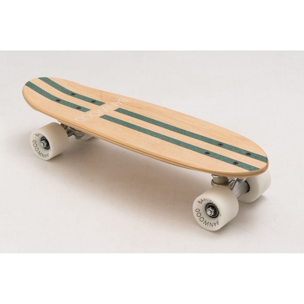 Banwood Kids Skateboard - Green with green striped front right