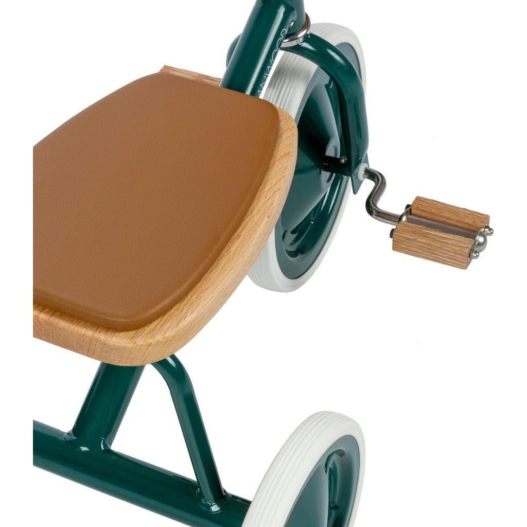 Banwood Trike Age 2+ in Green, wooden seat