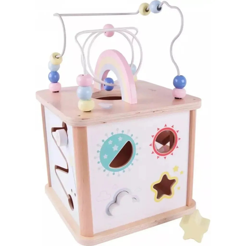 Classic World Wooden Dream Activity Cube shapes side
