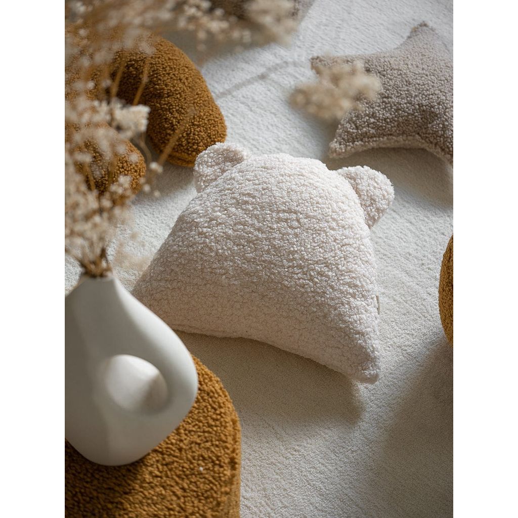 Wigiwama Cream White Bear Cushion close up