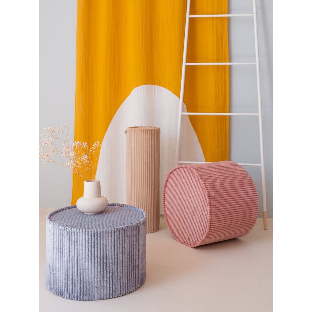 Wigiwama Pink Mousse and blue Kids Pouffe