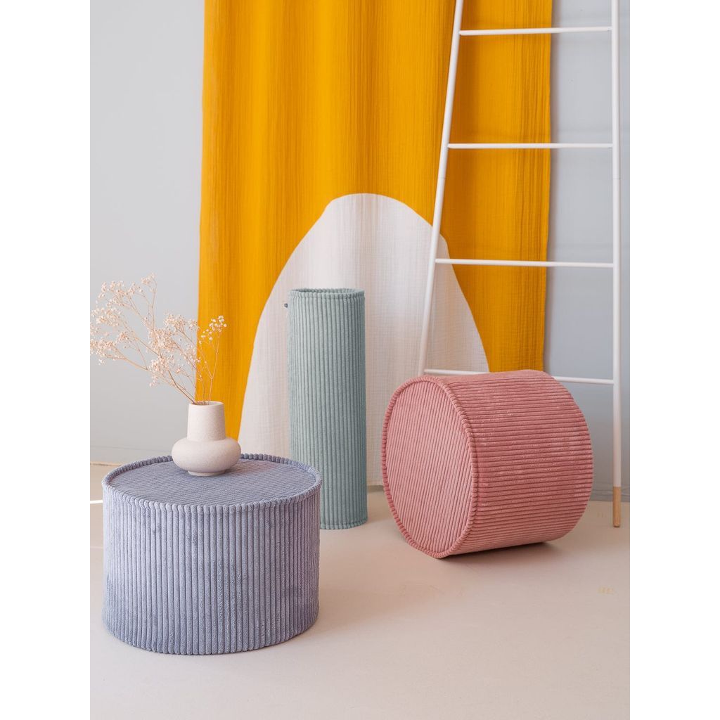 Wigiwama Peppermint Green Kids Roll Cushion with ottoman