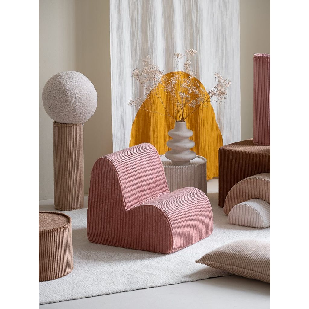Wigiwama Pink Mousse Kids Cloud Chair close up
