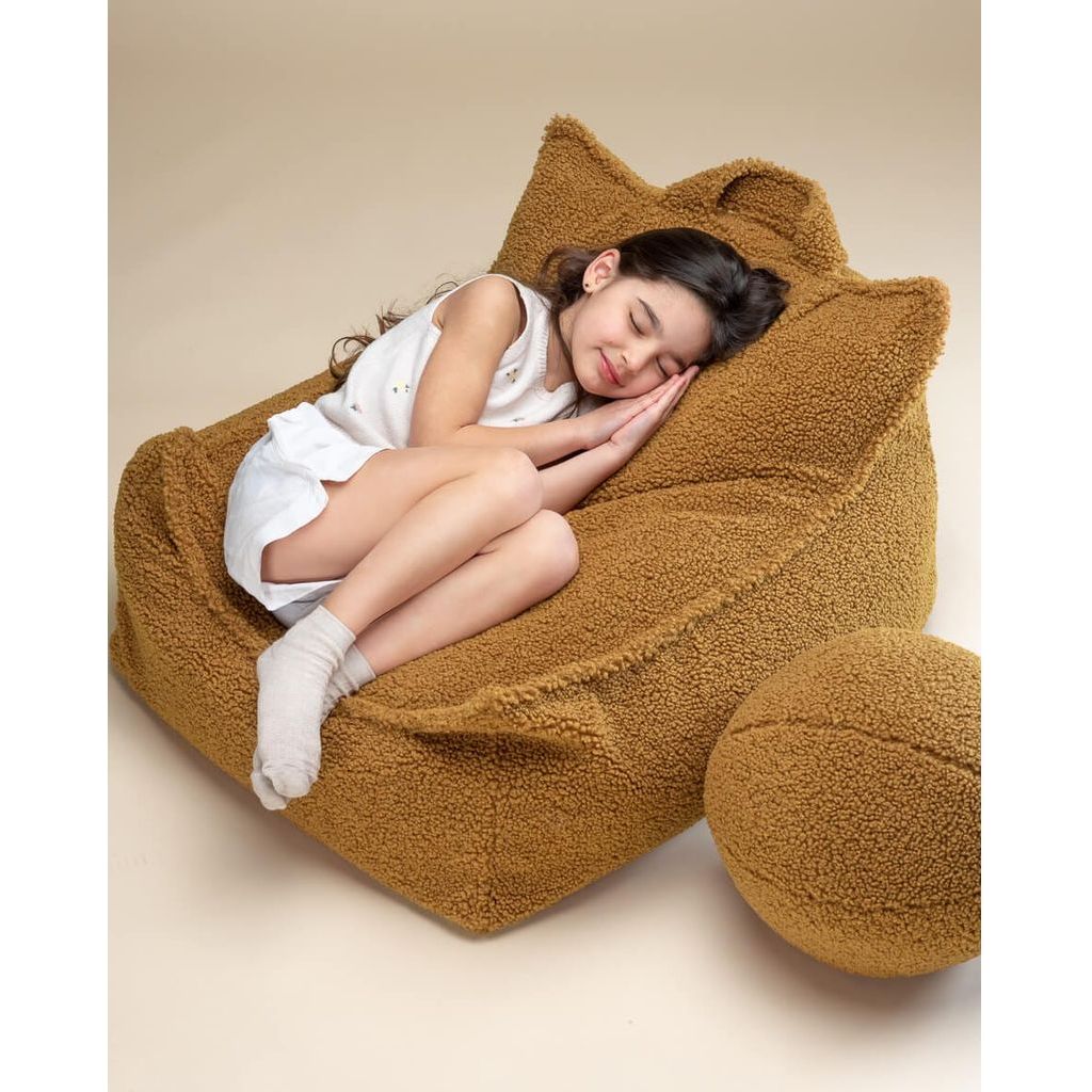 girl sleeping on Wigiwama Maple Beanbag Chair