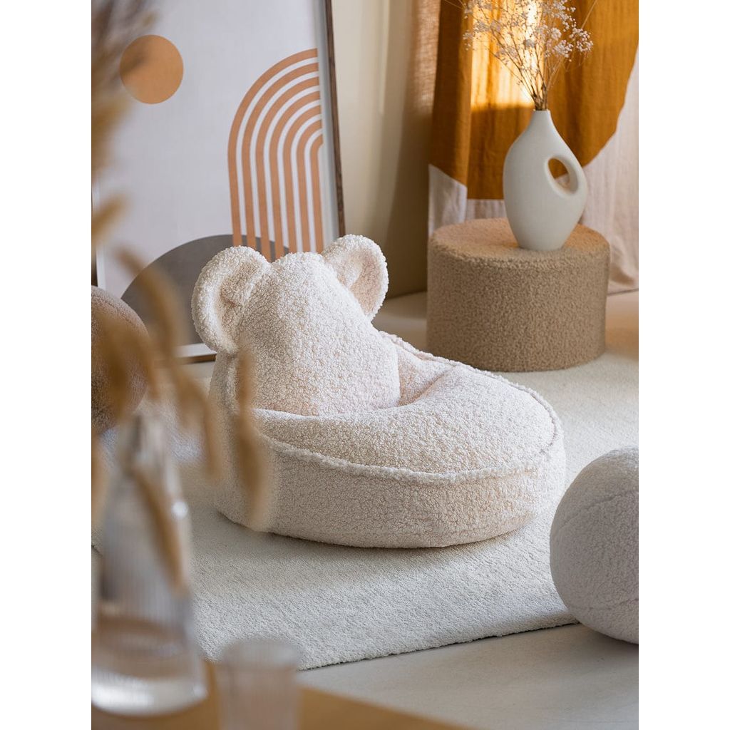 Wigiwama Cream White Bear Beanbag close up