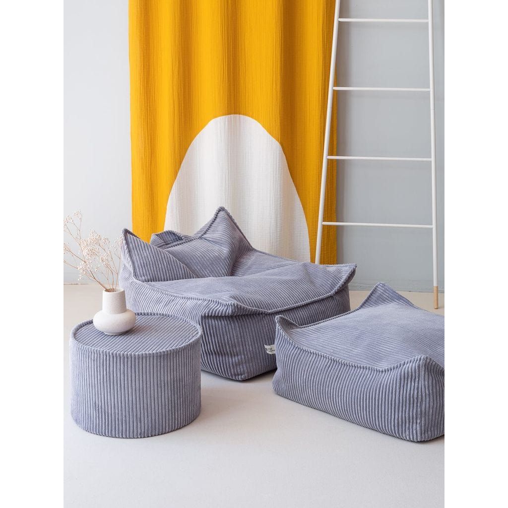 Wigiwama Blueberry Blue Pouffe with beanbag chair