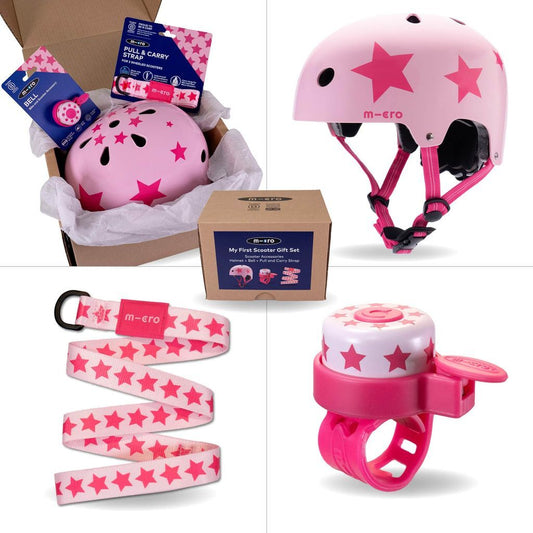 Micro Scooter My First Scooter Gift Set - Pink Star - The Online Toy Shop1