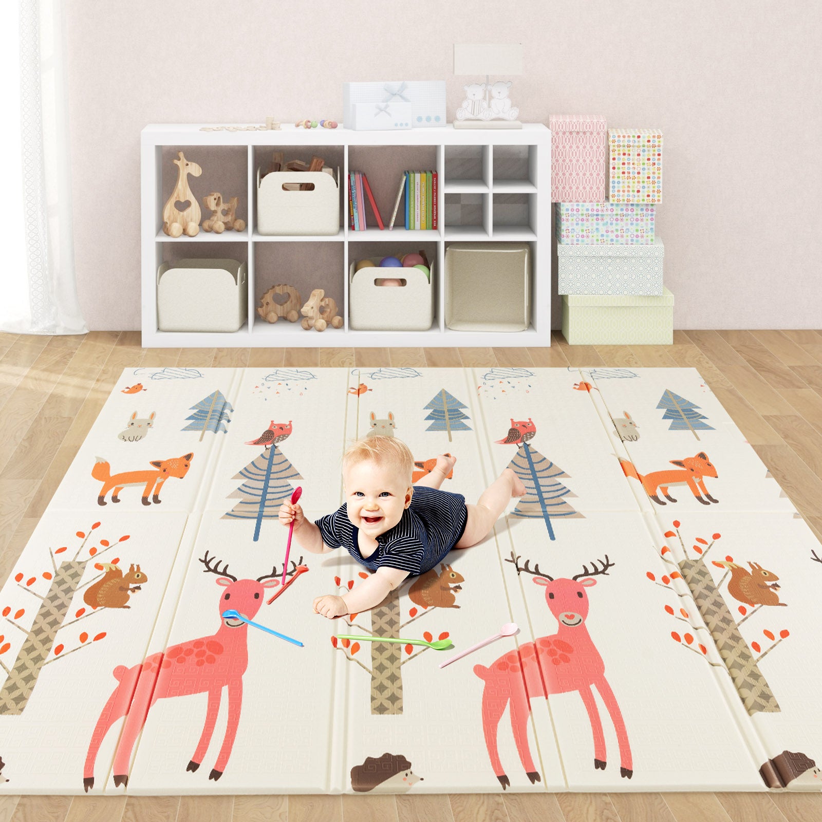 200 x 180 cm Extra Large Baby Floor Mat with Carry Bag-B - The Online Toy Shop - Costway - 1