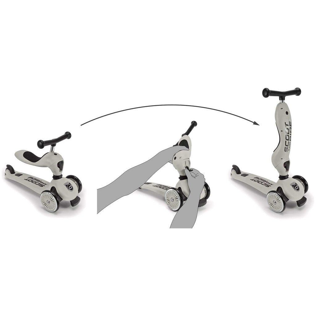Scoot and Ride Highwaykick 1 - Ash - 1 - 5 Years mode adjustment instructions