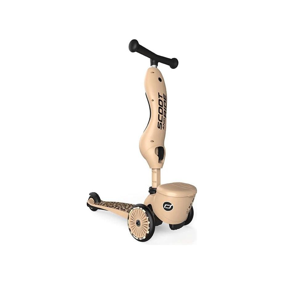 Scoot and Ride Highwaykick 1 Lifestyle Scooter - Leopard front right