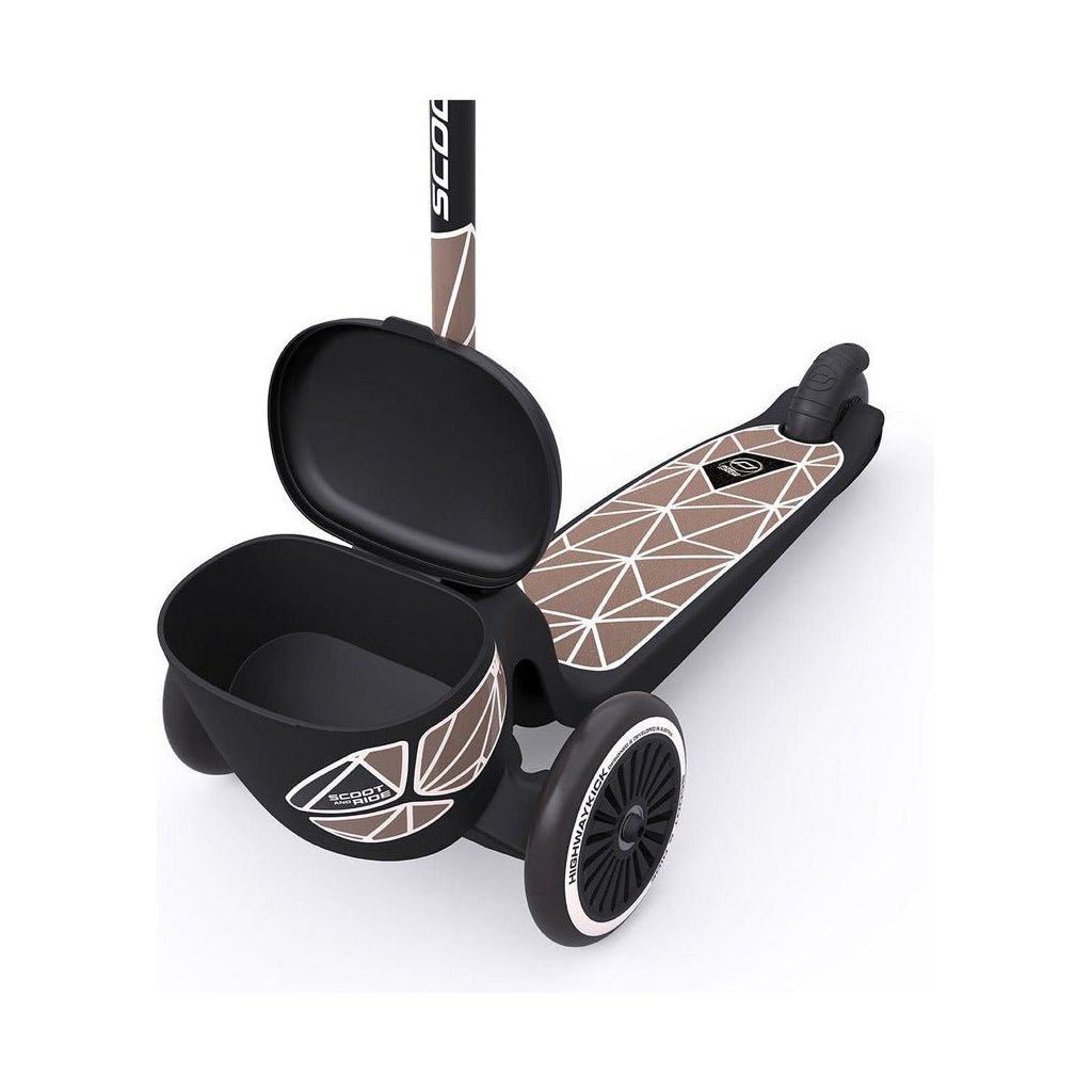 Scoot and Ride Highwaykick 2 Lifestyle - Age 2+ - Brown Lines storage box close up