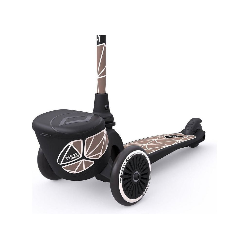 Scoot and Ride Highwaykick 2 Lifestyle - Age 2+ - Brown Lines closed storage box close up