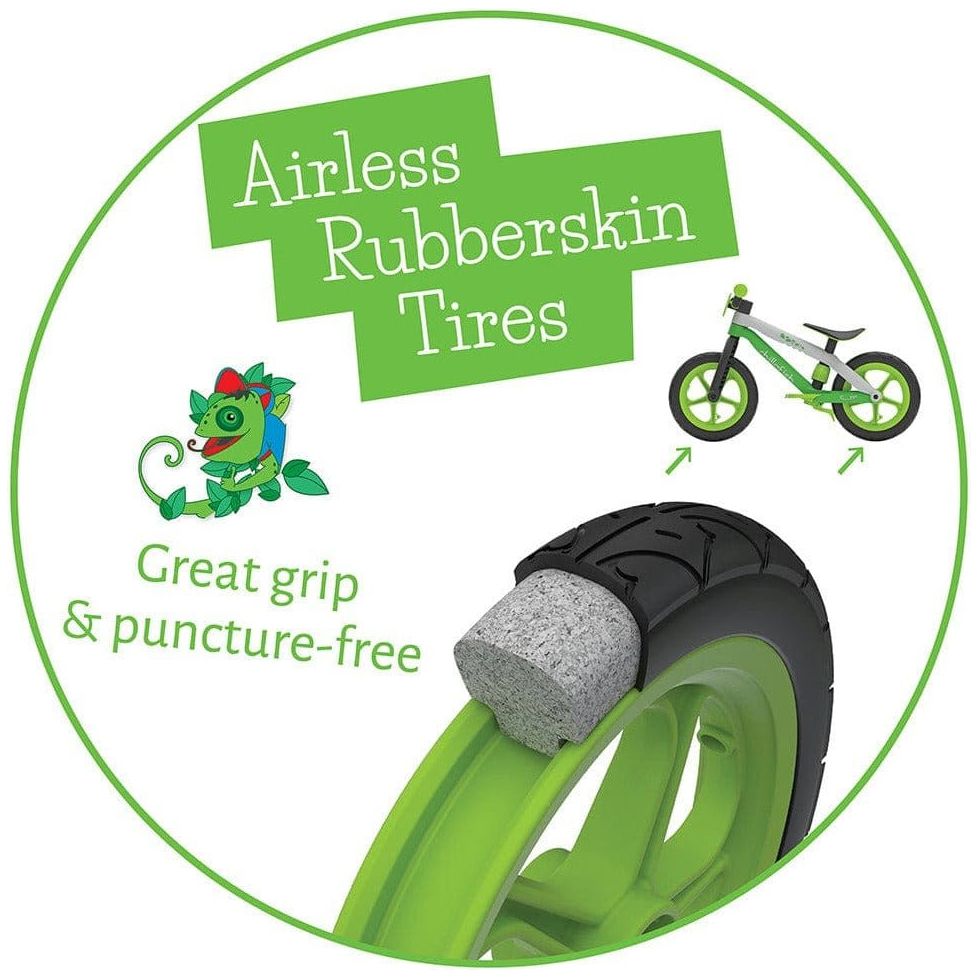 Chillafish Bmxie Balance Bike 2-5 Years in Lime Green airless and rubber tyres