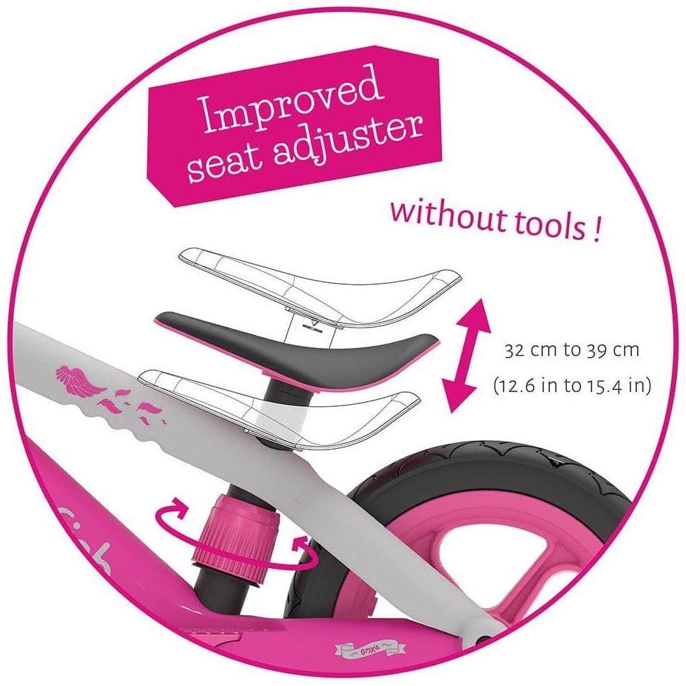 Chillafish Bmxie Balance Bike 2-5 Years in Pink seat adjustor instructions
