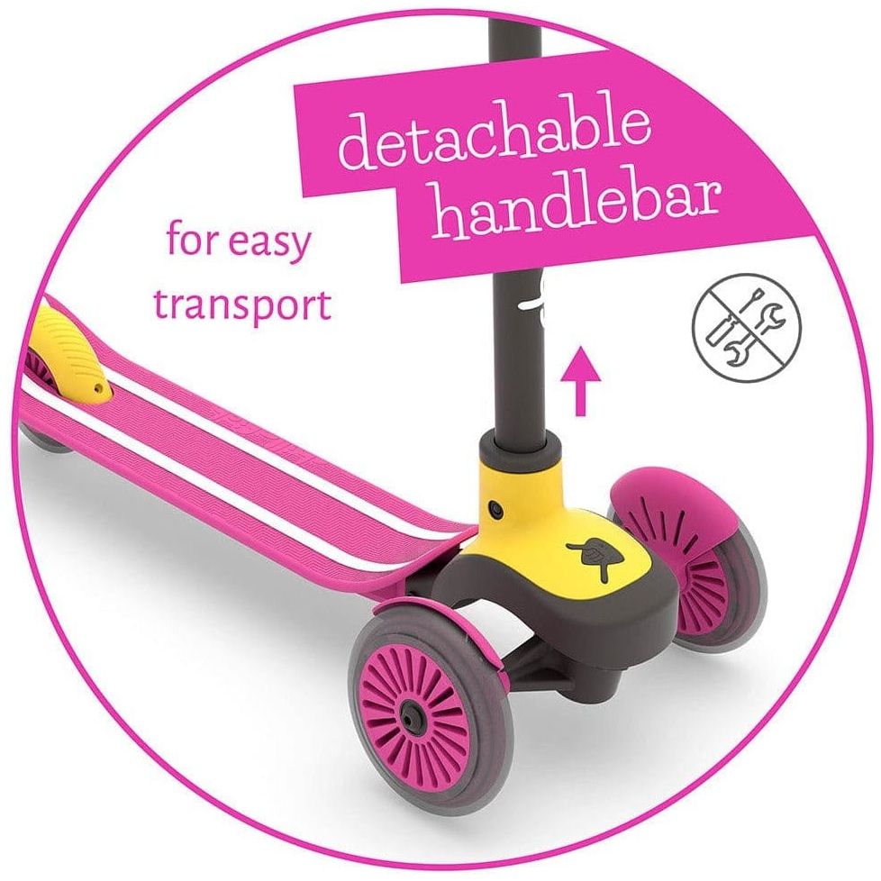 Chillafish Scotti Scooter in Pink with detachable handlebars