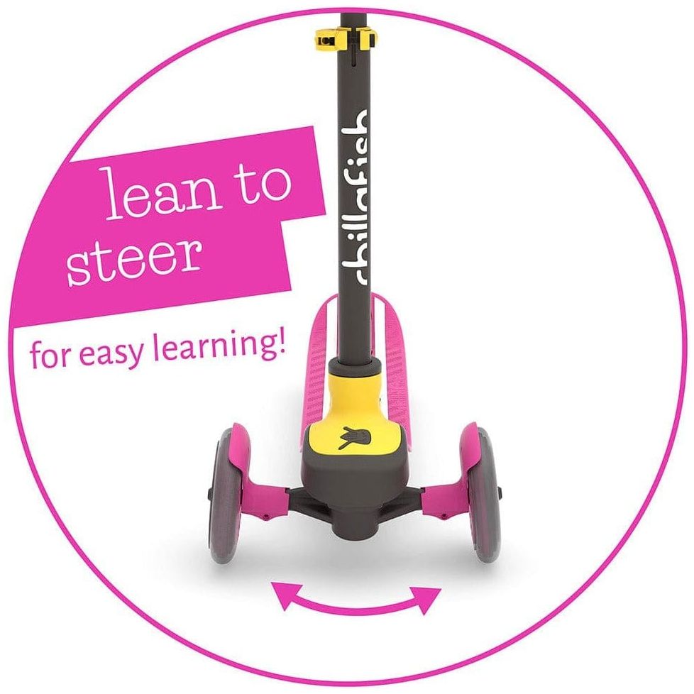 Chillafish Scotti Scooter in Pink easily learn to steer