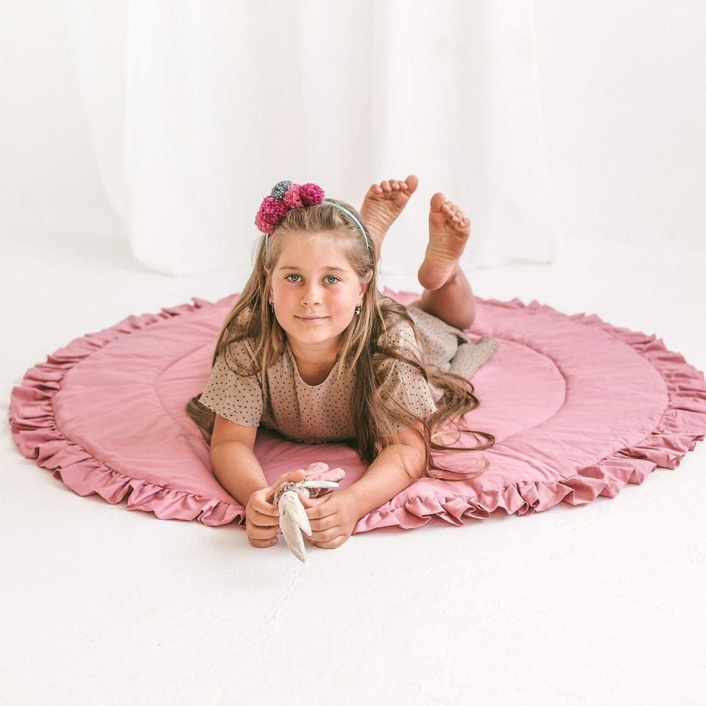 MINICAMP Kids Playmat With Ruffles in Rose - The Online Toy Shop2