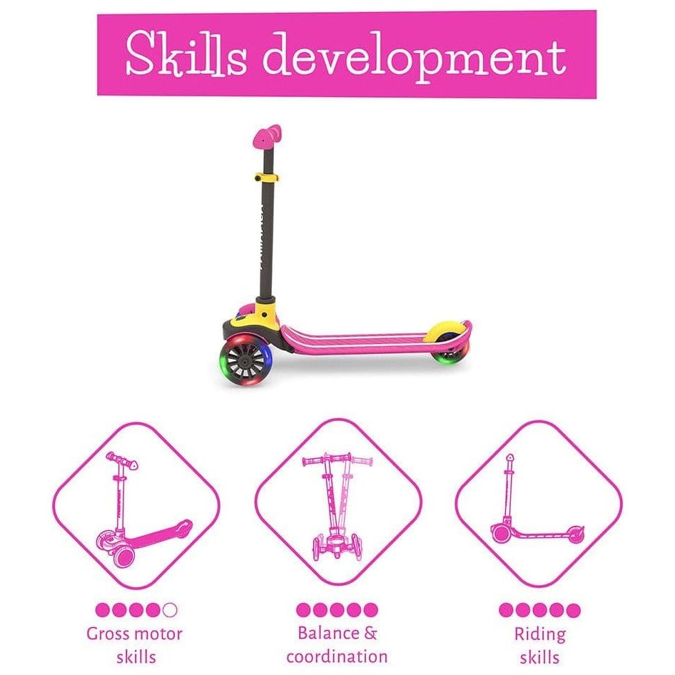 Chillafish Scotti Glow Scooter in Pink skills development information