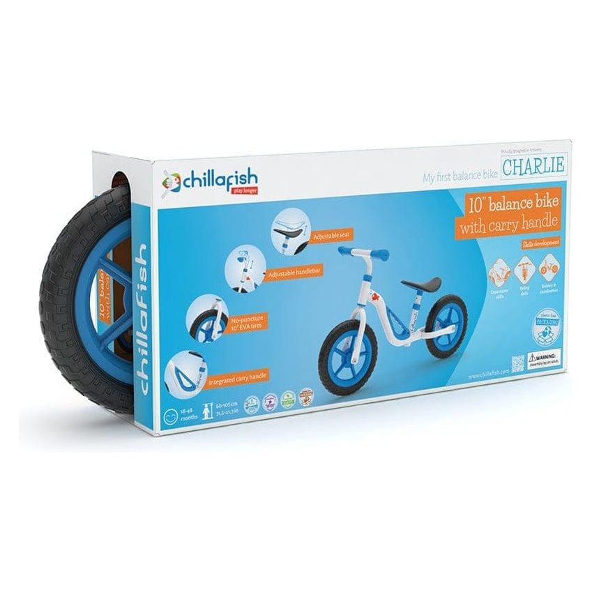 Chillafish Charlie Balance Bike 18M-4Y in Blue in box