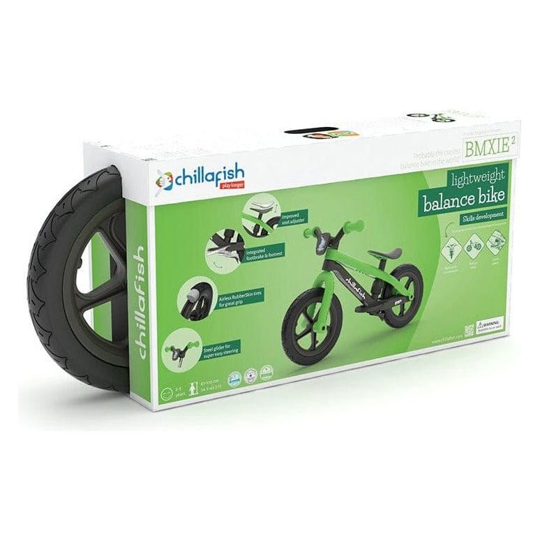 Chillafish Bmxie Balance Bike 2-5 Years in Lime Green in box