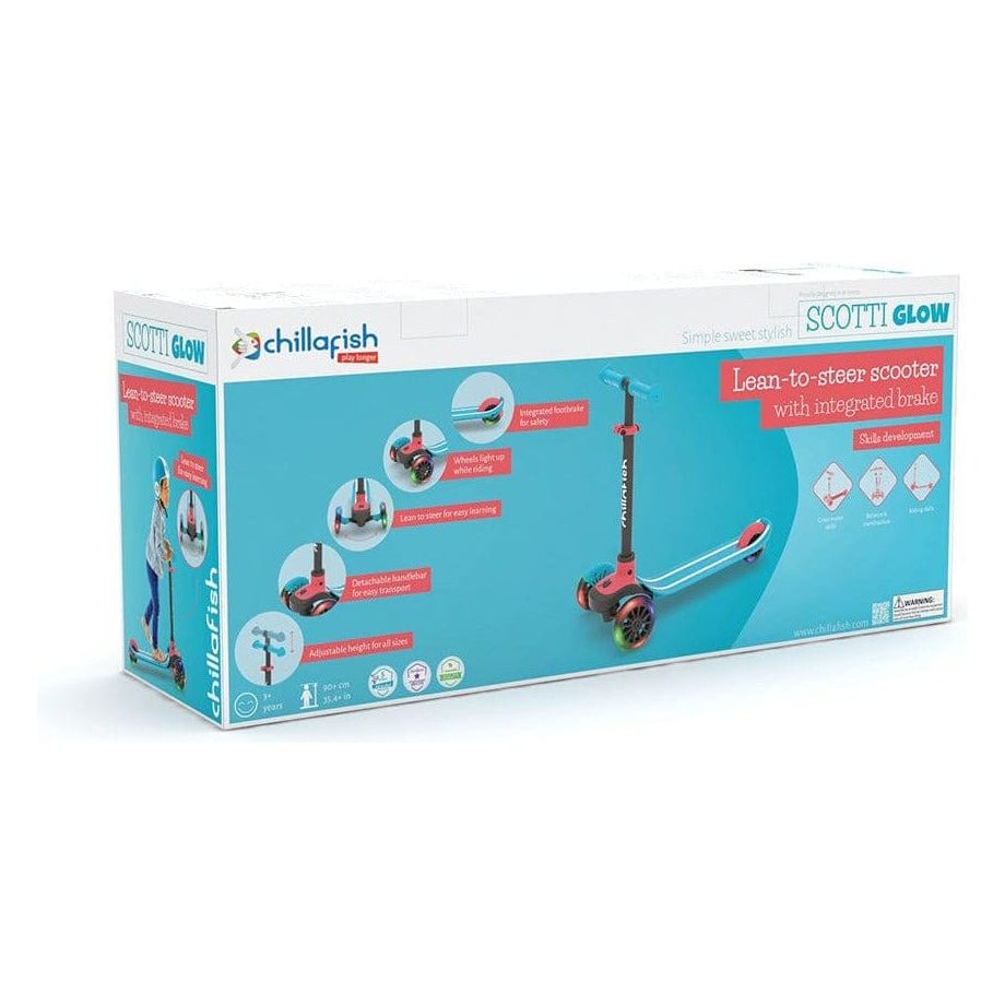 Chillafish Scotti Glow Scooter in Blue in box
