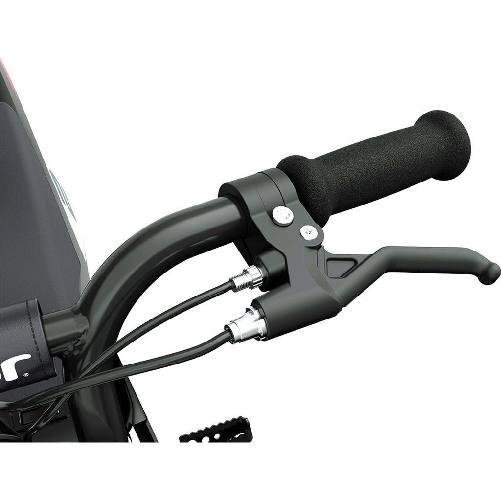 Razor Dirt Rocket MX125 - Black handlebar and brake close up