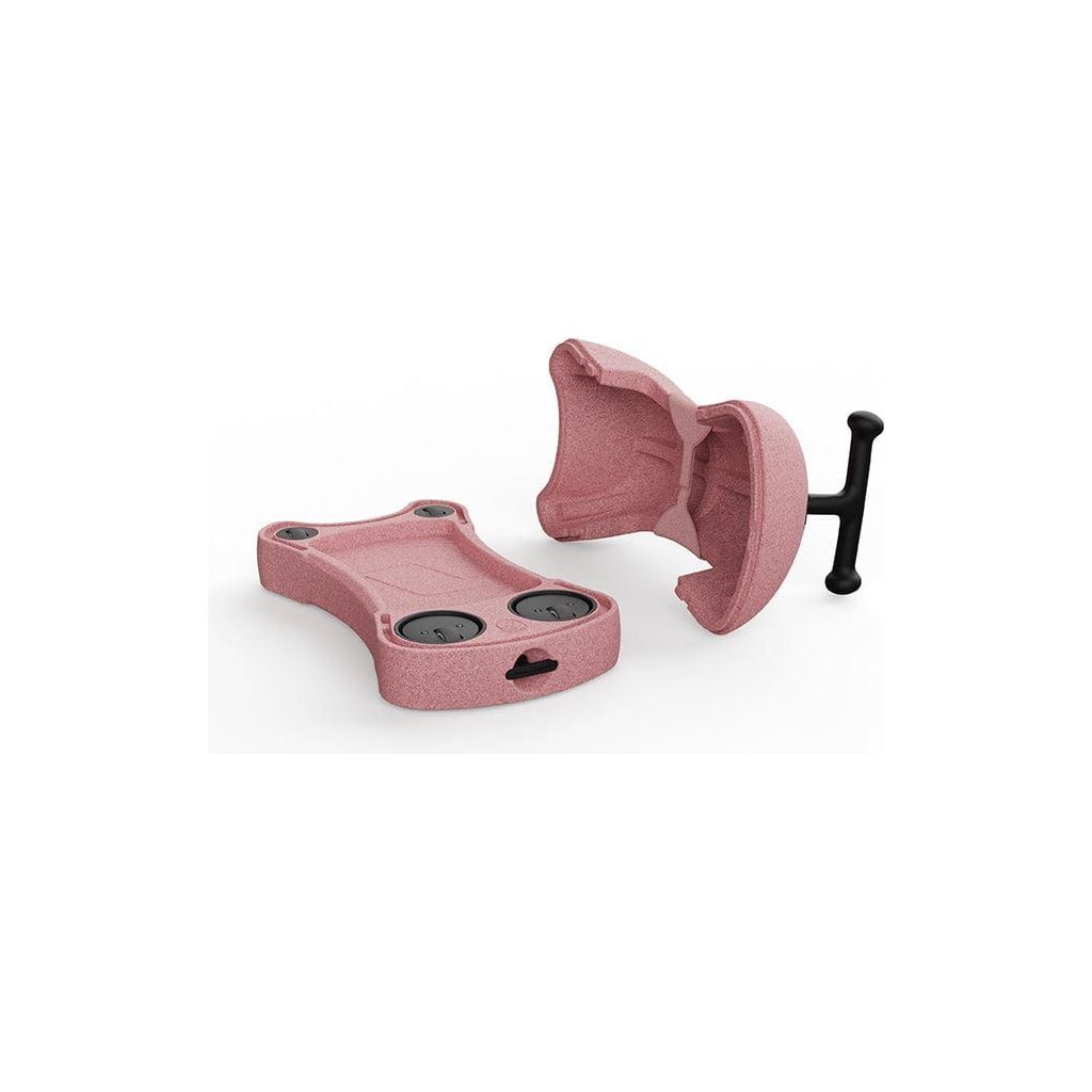 Scoot and Ride My First 3-in-1 Baby Walker & Ride on - Rose with top plate removed and wheels showing