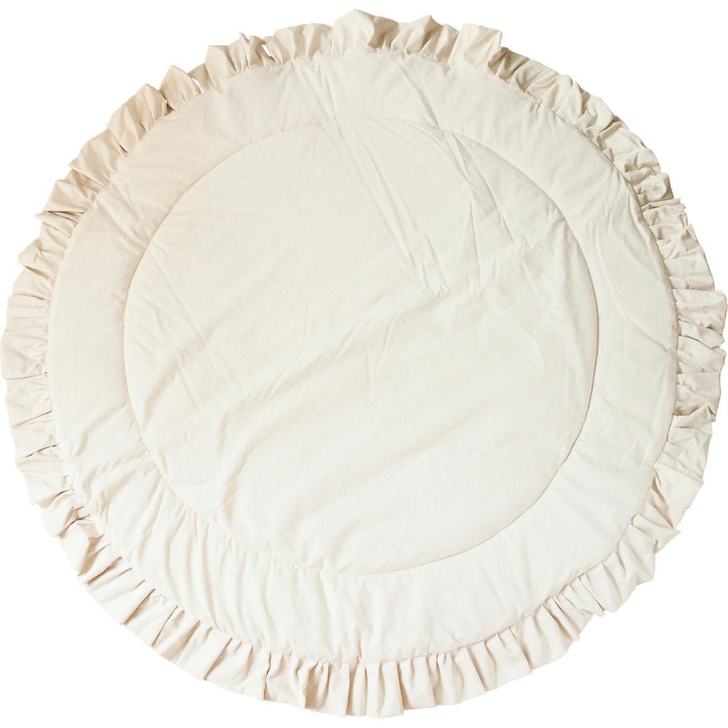 MINICAMP Kids Playmat With Ruffles in Ecru