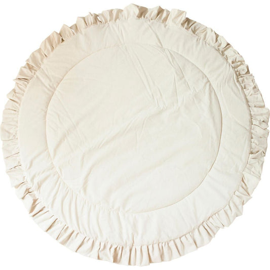 MINICAMP Kids Playmat With Ruffles in Ecru