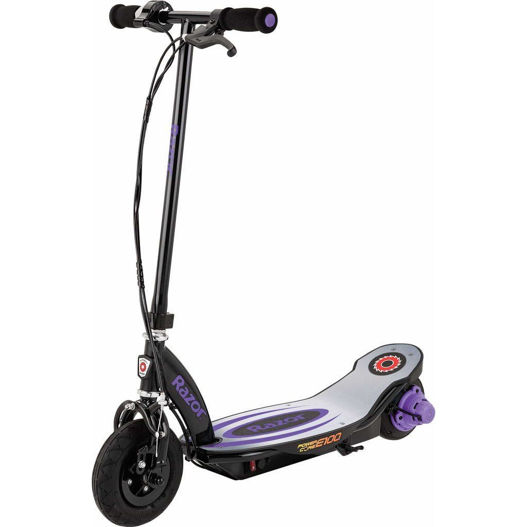 Razor Power Core E100 24 Volt Scooter - Purple front left