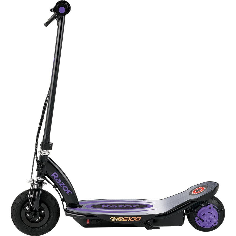 Razor Power Core E100 24 Volt Scooter - Purple side left