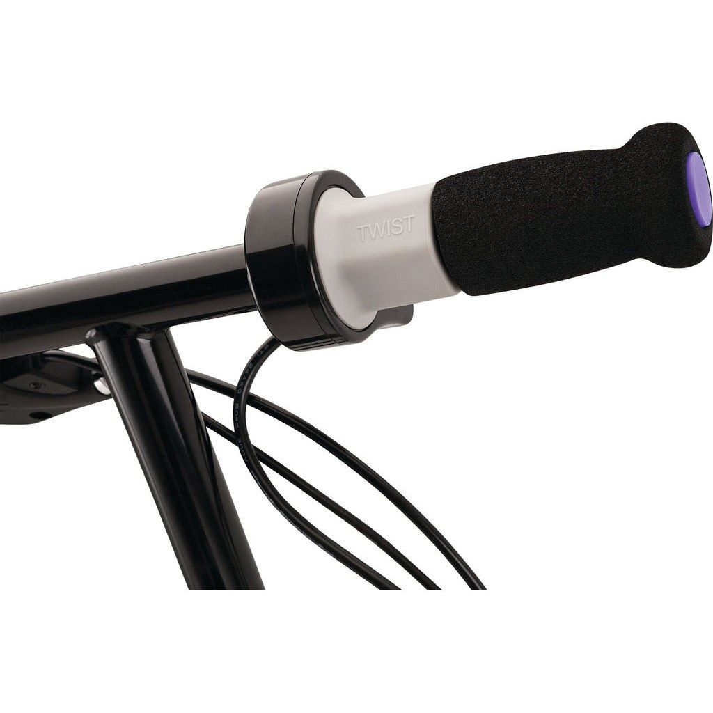 Razor Power Core E100 24 Volt Scooter - Purple throttle close up