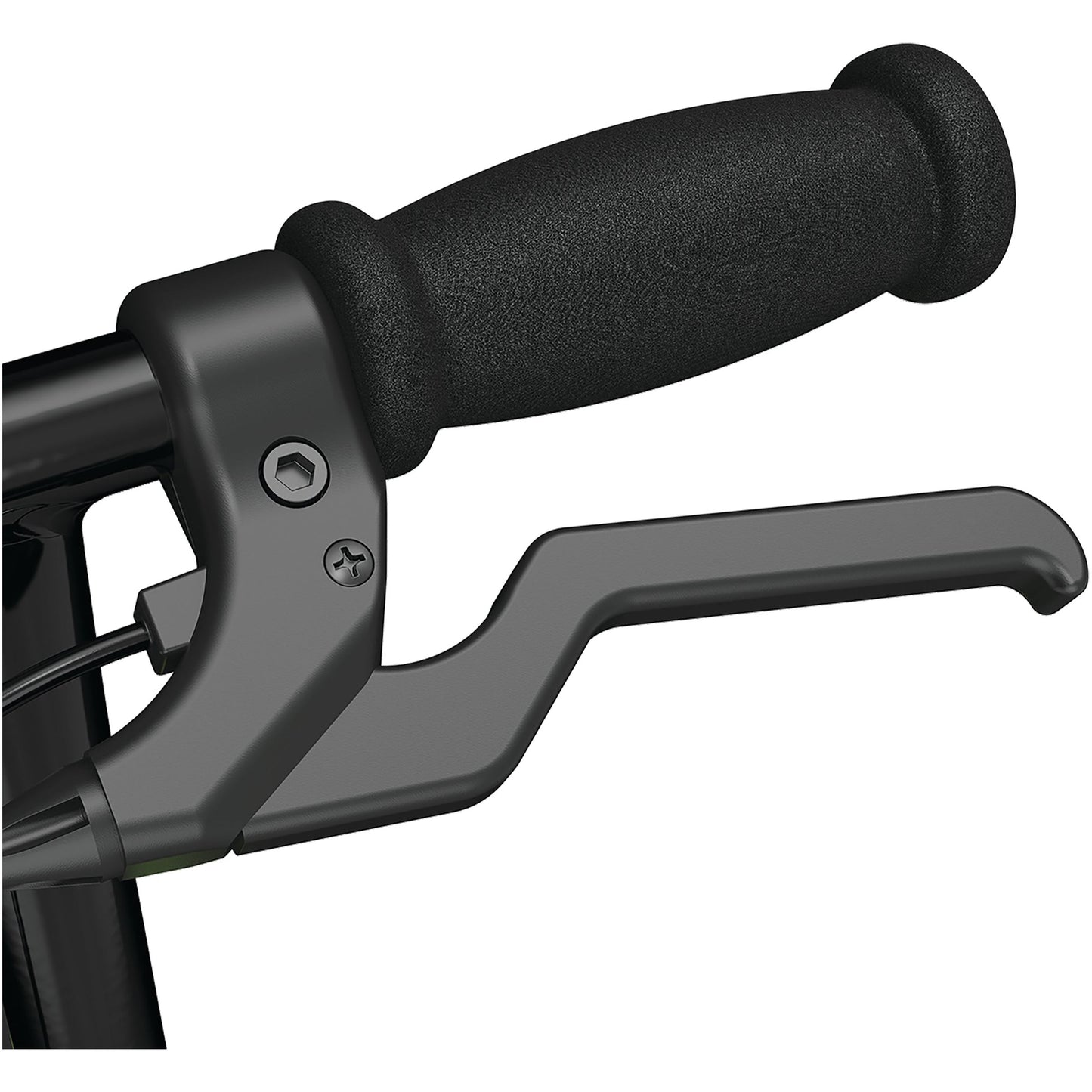 Razor Power Core E90 12 Volt Scooter - Pink handlebar and brake close up
