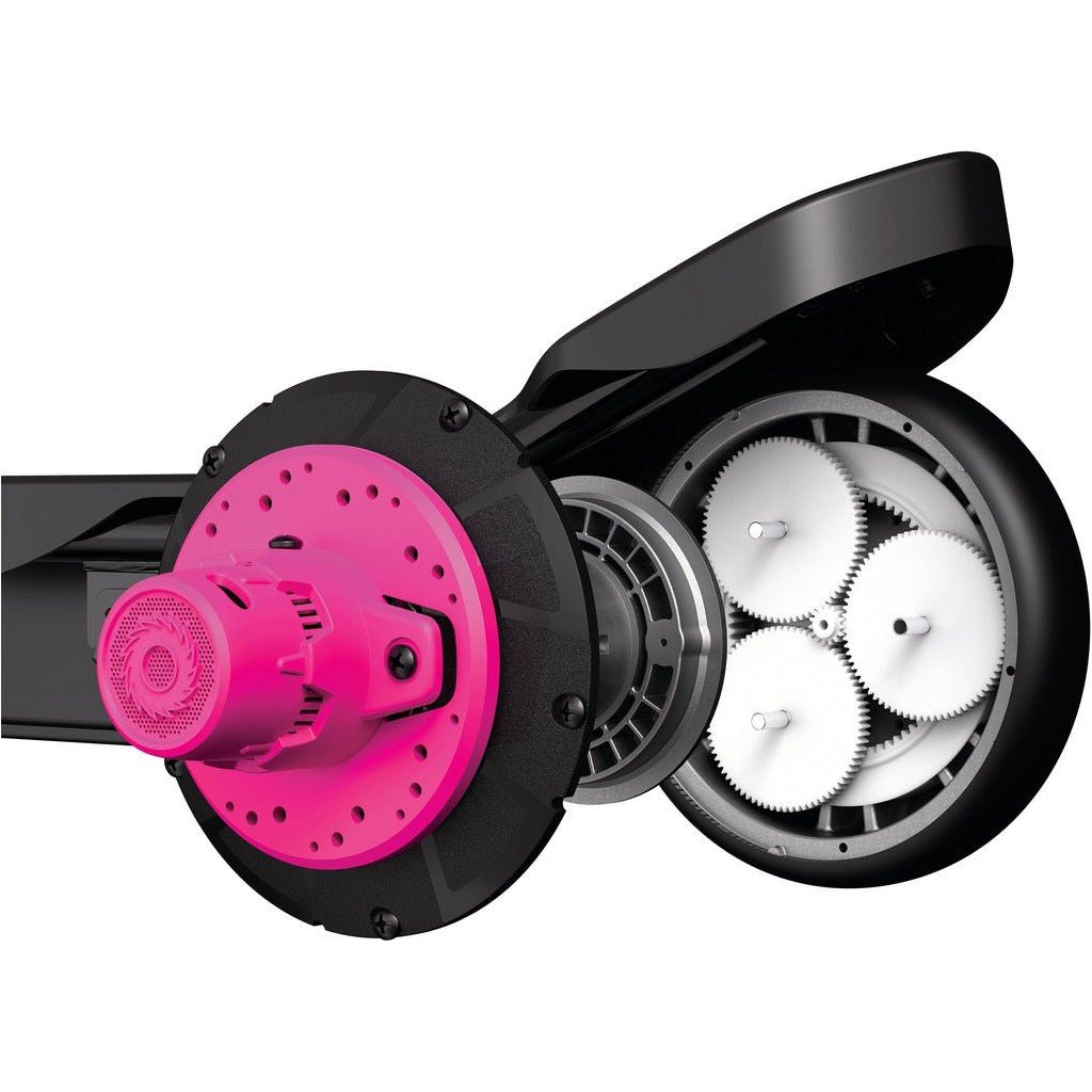 Razor Power Core E90 12 Volt Scooter - Pink motor close up