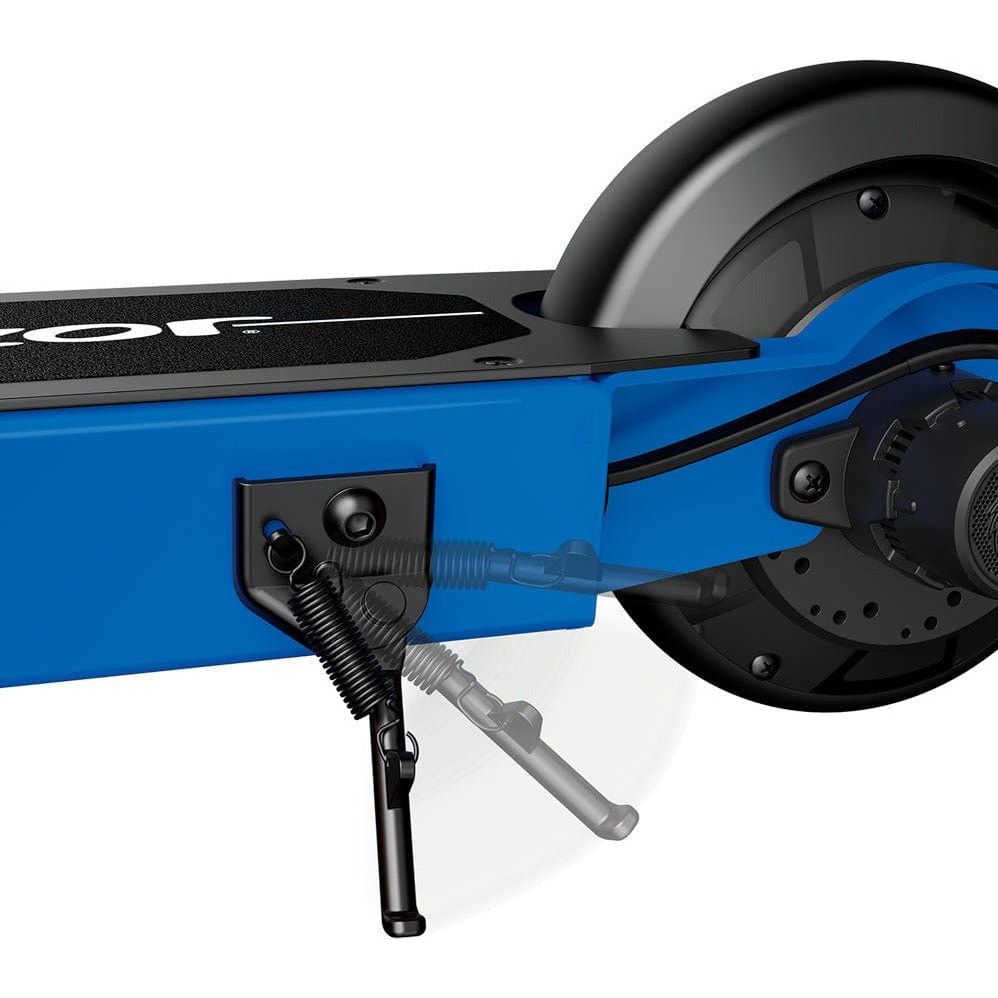Razor PowerCore S85 12 volt Scooter - Blue kickstand close up
