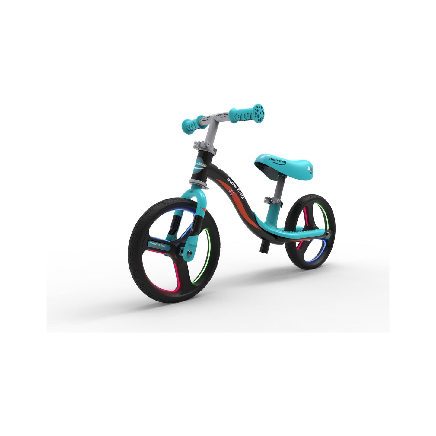 Ride-Ezy Go Glo Balance Bike - Black & Celeste Green