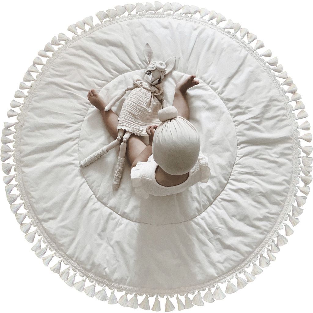 MINICAMP Kids Playmat With Tassel Border from above