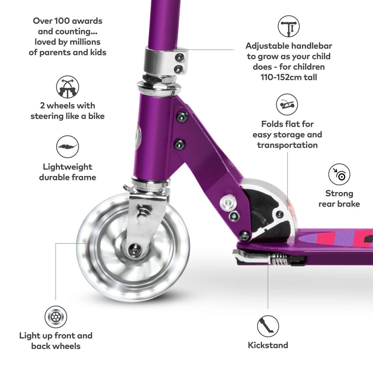 Micro Scooter Sprite LED - The Online Toy Shop - 2 Wheel Scooter - 15