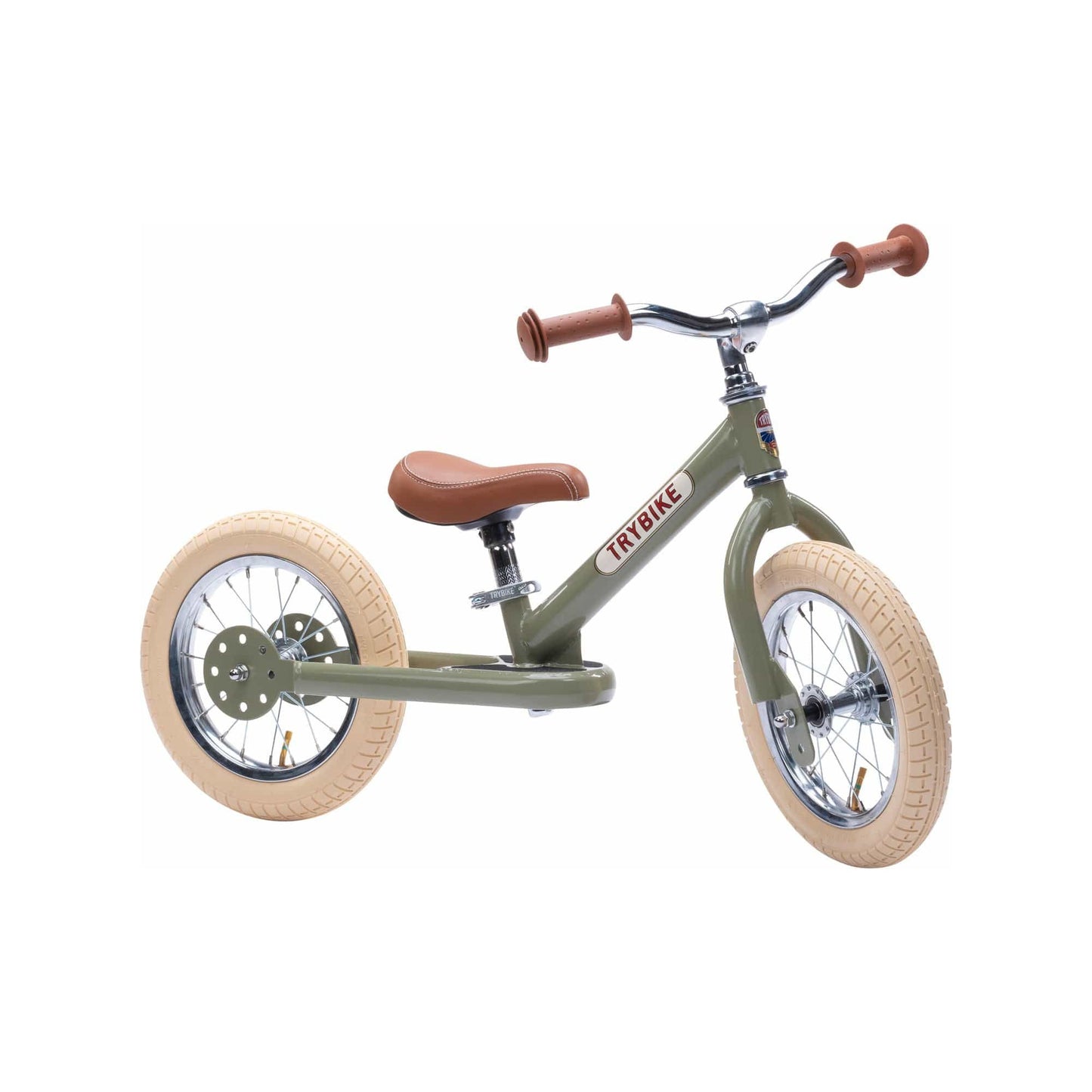 TryBike - Steel 2 in 1 Balance Trike Bike - Vintage Green stage 2 side