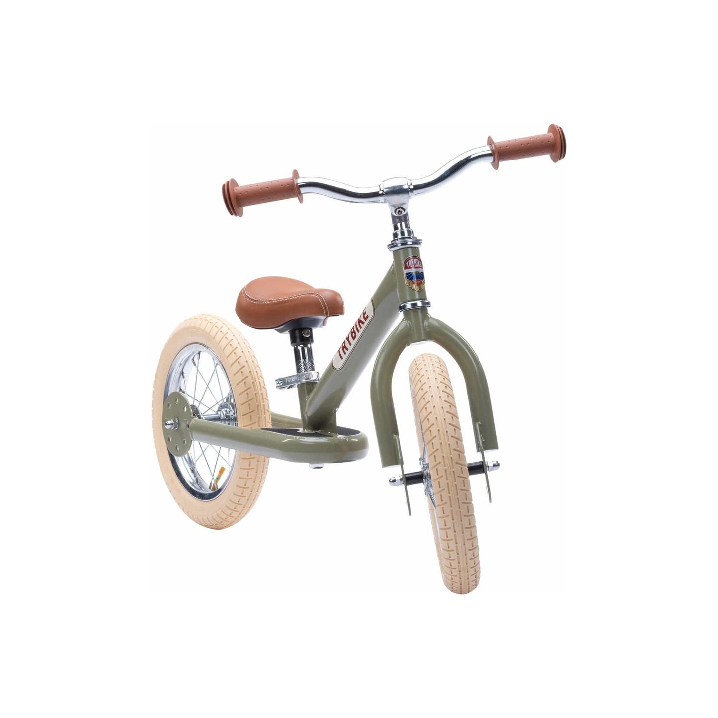 TryBike - Steel 2 in 1 Balance Trike Bike - Vintage Green stage 2 front right