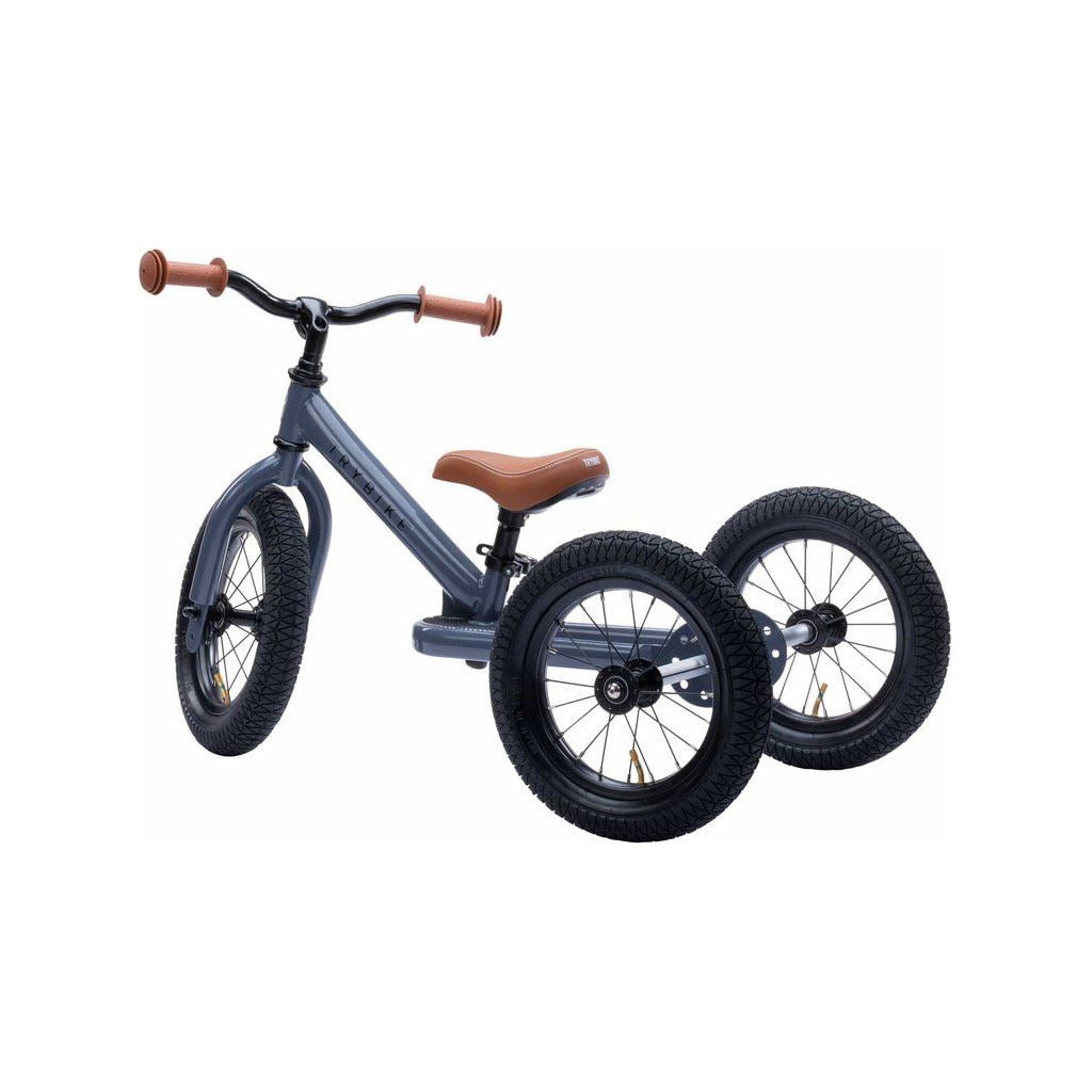 TryBike - Steel 2 in 1 Balance Trike Bike - Grey stage 1 rear left
